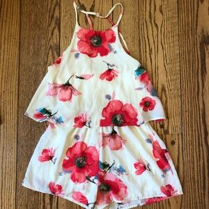 SAGE Floral Romper